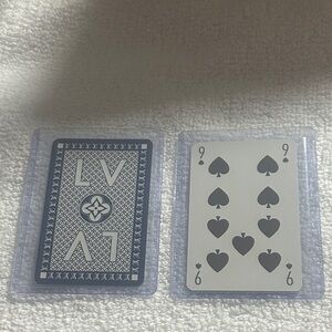 Louis Vuitton blue playing card 9 of spades  with COA